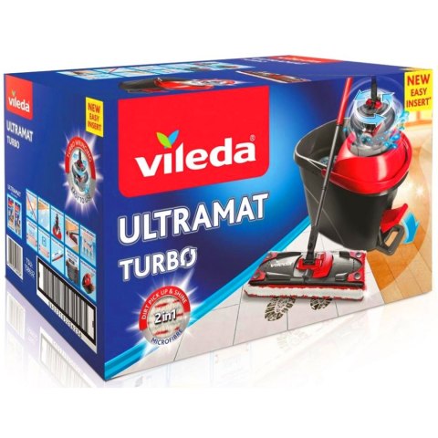 Zestaw mop płaski obr. Vileda Ultramat Turbo box Zestaw mop płaski obr. Vileda Ultramat Turbo box