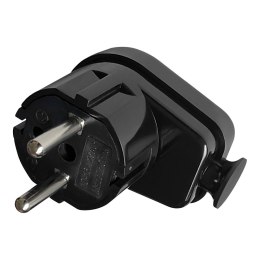 Wtyczka kątowa Uni-Schuko 16A, 230V, czarna, 24 sztuki