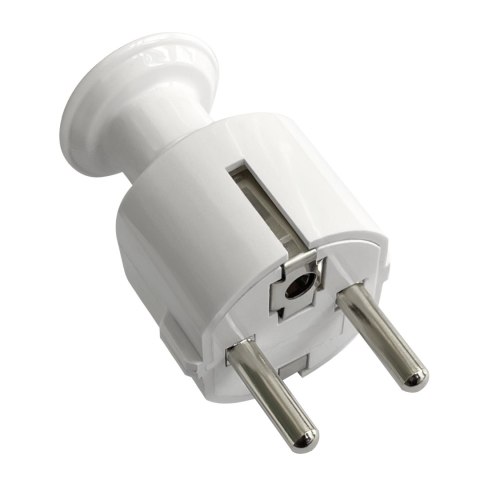 Wtyczka prosta Uni-Schuko 16A, 230V, biała Wtyczka prosta Uni-Schuko 16A, 230V, biała