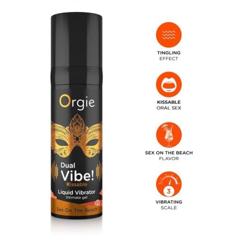 DUAL VIBE! SEX ON THE BEACH KISSABLE LIQUID VIBRATOR - 15 ML DUAL VIBE! SEX ON THE BEACH KISSABLE LIQUID VIBRATOR - 15 ML