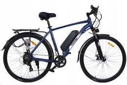 ROWER ELEKTRYCZNY Niebieski 28 TREKKINGOWY ZE WSPOMAGANIEM 60-70km Shimano