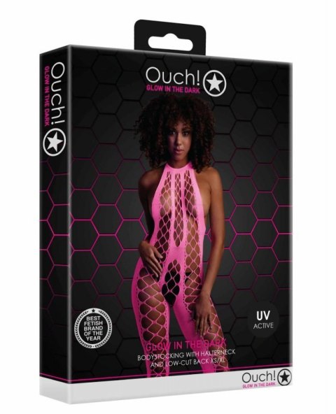 Bodystocking with Halterneck - Pink - XS/XL Bodystocking with Halterneck - Pink - XS/XL