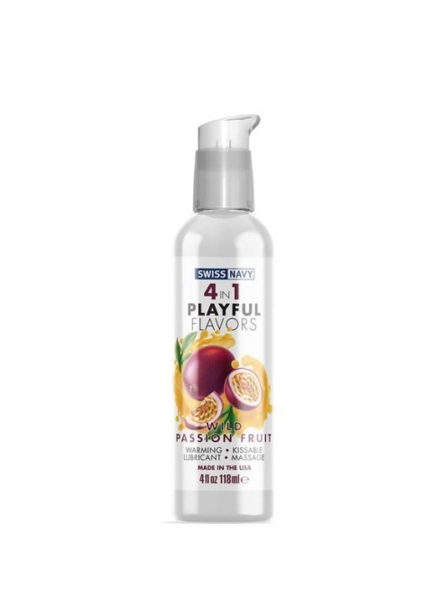 4 In 1 Lubricant with Wild Passion Fruit Flavor - 4 fl oz / 118 ml 4 In 1 Lubricant with Wild Passion Fruit Flavor - 4 fl oz / 118 ml