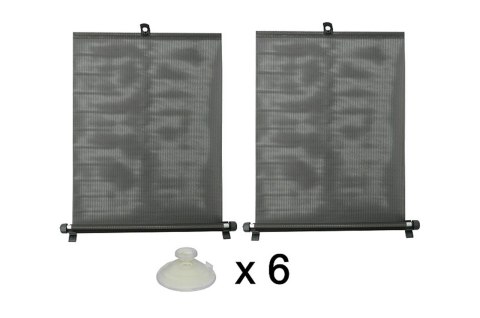Rolety na boczne szyby czarne 2 szt. x 50 cm szerokości Rolety na boczne szyby czarne 2 szt. x 50 cm szerokości