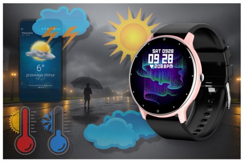 SMARTWATCH UNISEX GRAVITY GT1-2 PULSOMETR, WŁASNE TARCZE (sg015b) SMARTWATCH UNISEX GRAVITY GT1-2 PULSOMETR, WŁASNE TARCZE (sg015b)