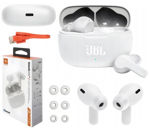 Słuchawki Bezprzewodowe JBL WAVE 200 TWS White Słuchawki Bezprzewodowe JBL WAVE 200 TWS White