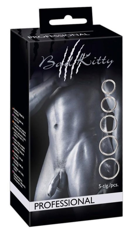 Bad Kitty Set of 5 Metal Rings Bad Kitty Set of 5 Metal Rings