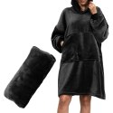 BLUZAIR BLUZA KOĆ HOODIE OVERSIZE POLSKA CZARNY