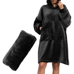 BLUZAIR BLUZA KOĆ HOODIE OVERSIZE POLSKA CZARNY