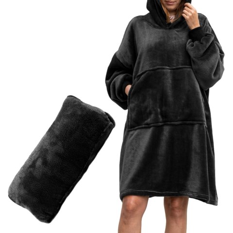 BLUZAIR BLUZA KOĆ HOODIE OVERSIZE POLSKA CZARNY BLUZAIR BLUZA KOĆ HOODIE OVERSIZE POLSKA CZARNY