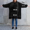 BLUZAIR BLUZA KOĆ HOODIE OVERSIZE POLSKA CZARNY