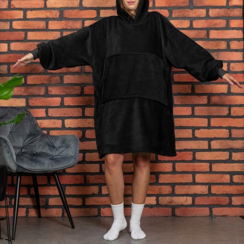 BLUZAIR BLUZA KOĆ HOODIE OVERSIZE POLSKA CZARNY BLUZAIR BLUZA KOĆ HOODIE OVERSIZE POLSKA CZARNY