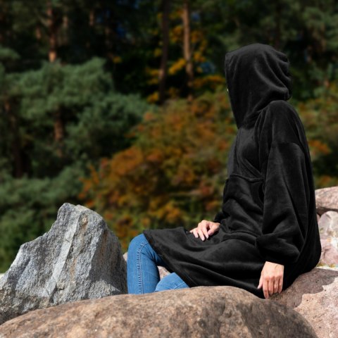 BLUZAIR BLUZA KOĆ HOODIE OVERSIZE POLSKA CZARNY BLUZAIR BLUZA KOĆ HOODIE OVERSIZE POLSKA CZARNY