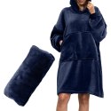 BLUZAIR BLUZA KOĆ Z KAPTUREM XXL CIEPŁA GRANAT 4W1