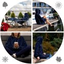 BLUZAIR BLUZA KOĆ Z KAPTUREM XXL CIEPŁA GRANAT 4W1