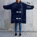 BLUZAIR BLUZA KOĆ Z KAPTUREM XXL CIEPŁA GRANAT 4W1