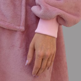 BLUZAIR BLUZA KOĆ Z KAPTUREM XXL CIEPŁA RÓŻOWY 4W1