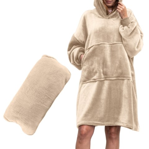 BLUZAIR KOĆO BLUZA OVERSIZE KAPTUREM BEŻOWA 4W1 BLUZAIR KOĆO BLUZA OVERSIZE KAPTUREM BEŻOWA 4W1