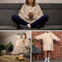 BLUZAIR KOĆO BLUZA OVERSIZE KAPTUREM BEŻOWA 4W1