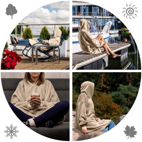 BLUZAIR KOĆO BLUZA OVERSIZE KAPTUREM BEŻOWA 4W1 BLUZAIR KOĆO BLUZA OVERSIZE KAPTUREM BEŻOWA 4W1