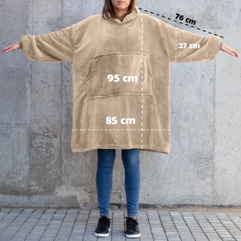 BLUZAIR KOĆO BLUZA OVERSIZE KAPTUREM BEŻOWA 4W1 BLUZAIR KOĆO BLUZA OVERSIZE KAPTUREM BEŻOWA 4W1