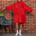 BLUZAIR KOĆO BLUZA OVERSIZE KAPTUREM CZERWONA 4W1