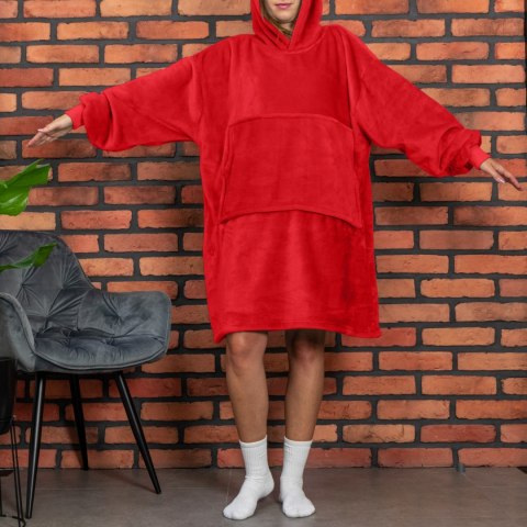 BLUZAIR KOĆO BLUZA OVERSIZE KAPTUREM CZERWONA 4W1 BLUZAIR KOĆO BLUZA OVERSIZE KAPTUREM CZERWONA 4W1