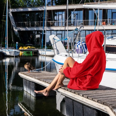 BLUZAIR KOĆO BLUZA OVERSIZE KAPTUREM CZERWONA 4W1 BLUZAIR KOĆO BLUZA OVERSIZE KAPTUREM CZERWONA 4W1