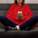 BLUZAIR KOĆO BLUZA OVERSIZE KAPTUREM CZERWONA 4W1