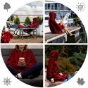 BLUZAIR KOĆO BLUZA OVERSIZE Z KAPTUREM BORDOWA 4W1