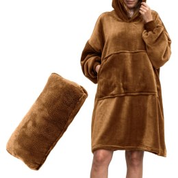 BLUZAIR KOĆO BLUZA OVERSIZE Z KAPTUREM TOFFEE 4W1