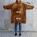 BLUZAIR KOĆO BLUZA OVERSIZE Z KAPTUREM TOFFEE 4W1