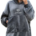 BLUZAIR SUPER MAMA - BLUZA KOĆ - SZARY - PREZENT DLA MAMY - DZIEŃ MAMY