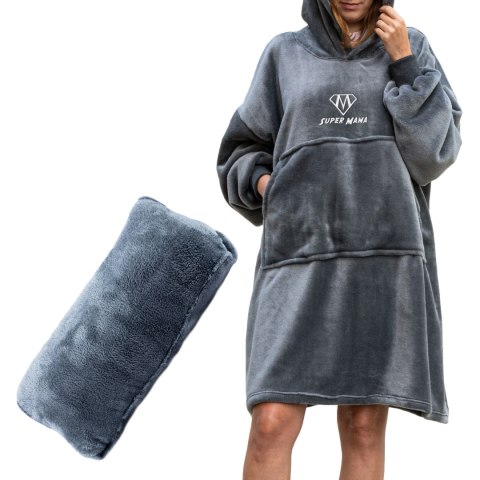 BLUZAIR SUPER MAMA - BLUZA KOĆ - SZARY - PREZENT DLA MAMY - DZIEŃ MAMY BLUZAIR SUPER MAMA - BLUZA KOĆ - SZARY - PREZENT DLA MAMY - DZIEŃ MAMY