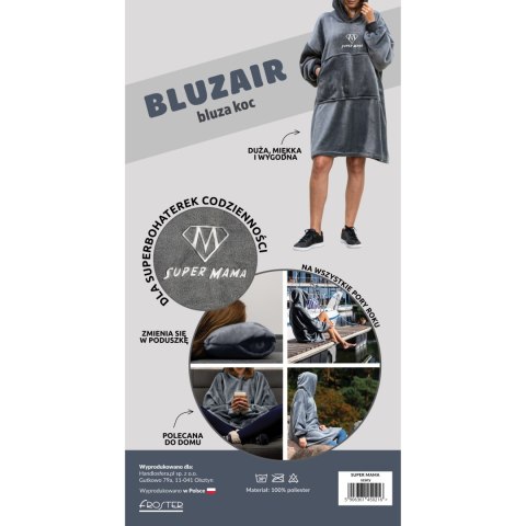 BLUZAIR SUPER MAMA - BLUZA KOĆ - SZARY - PREZENT DLA MAMY - DZIEŃ MAMY BLUZAIR SUPER MAMA - BLUZA KOĆ - SZARY - PREZENT DLA MAMY - DZIEŃ MAMY