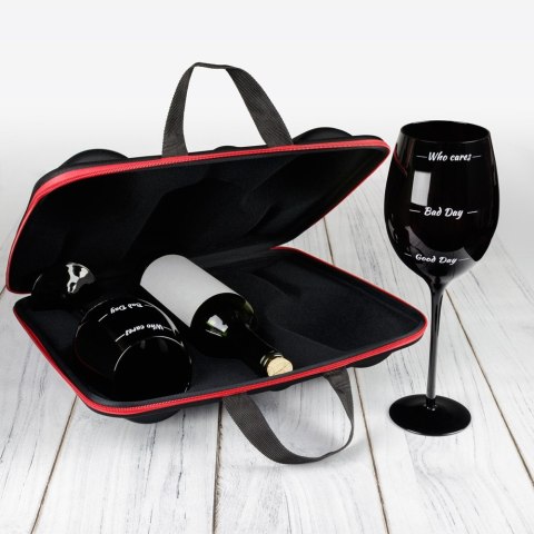ETUI NA WINO Z KIELISZKAMI WHO ĆARES PREZENT ŚLUB ETUI NA WINO Z KIELISZKAMI WHO ĆARES PREZENT ŚLUB