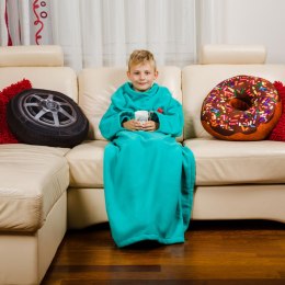 KOĆYK SZLAFROK JUNIOR MIĘTOWY DLA DZIEĆI RĘKAWY