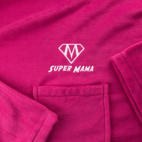 KOĆYKO-SZLAFROK SUPER MAMA - FUKSJA - PREZENT DLA MAMY - NA DZIEŃ MAMY KOĆYKO-SZLAFROK SUPER MAMA - FUKSJA - PREZENT DLA MAMY - NA DZIEŃ MAMY