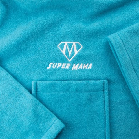 KOĆYKO-SZLAFROK SUPER MAMA - NIEBIESKI - PREZENT DLA MAMY - NA DZIEŃ MAMY KOĆYKO-SZLAFROK SUPER MAMA - NIEBIESKI - PREZENT DLA MAMY - NA DZIEŃ MAMY