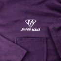 KOĆYKO-SZLAFROK SUPER MAMA - ŚLIWKA - PREZENT DLA MAMY - NA DZIEŃ MAMY