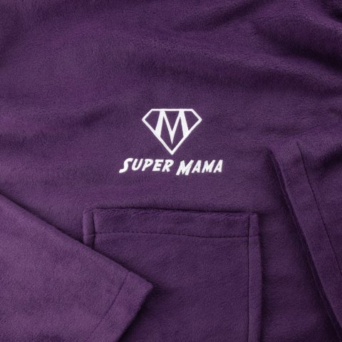 KOĆYKO-SZLAFROK SUPER MAMA - ŚLIWKA - PREZENT DLA MAMY - NA DZIEŃ MAMY KOĆYKO-SZLAFROK SUPER MAMA - ŚLIWKA - PREZENT DLA MAMY - NA DZIEŃ MAMY