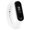 PASEK SILIKONOWY DO XIAOMI 5/6 - BIAŁY