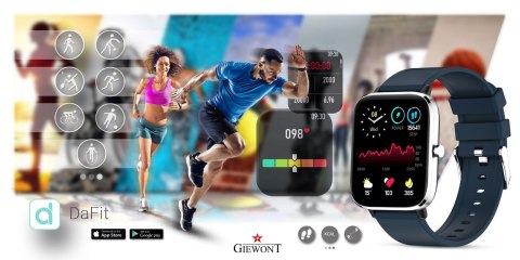 SMARTWATCH GIEWONT DYNAMIC SMARTCALL GW230-4 - SILVER/DEEP OCEAN SMARTWATCH GIEWONT DYNAMIC SMARTCALL GW230-4 - SILVER/DEEP OCEAN