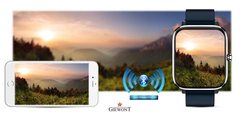 SMARTWATCH GIEWONT DYNAMIC SMARTCALL GW230-4 - SILVER/DEEP OCEAN SMARTWATCH GIEWONT DYNAMIC SMARTCALL GW230-4 - SILVER/DEEP OCEAN
