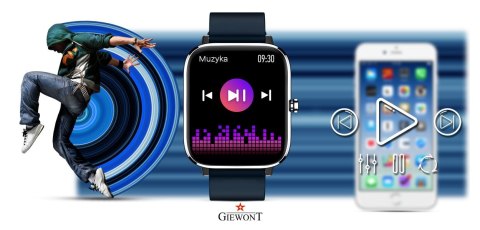 SMARTWATCH GIEWONT DYNAMIC SMARTCALL GW230-4 - SILVER/DEEP OCEAN SMARTWATCH GIEWONT DYNAMIC SMARTCALL GW230-4 - SILVER/DEEP OCEAN
