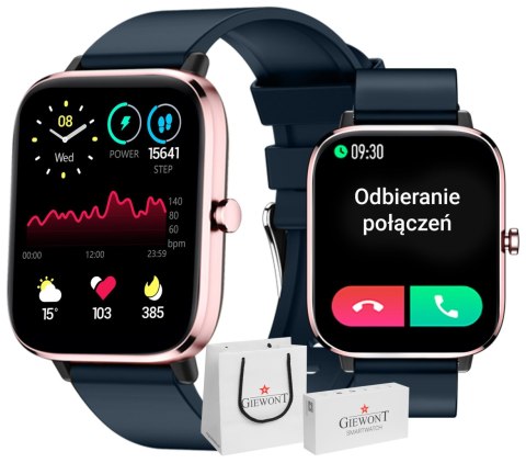 SMARTWATCH GIEWONT DYNAMIC SMARTCALL GW230-5 - ROSEGOLD/DEEP OCEAN SMARTWATCH GIEWONT DYNAMIC SMARTCALL GW230-5 - ROSEGOLD/DEEP OCEAN