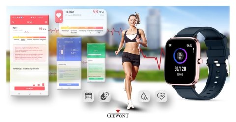 SMARTWATCH GIEWONT DYNAMIC SMARTCALL GW230-5 - ROSEGOLD/DEEP OCEAN SMARTWATCH GIEWONT DYNAMIC SMARTCALL GW230-5 - ROSEGOLD/DEEP OCEAN