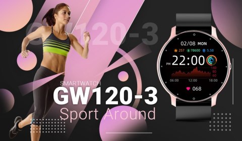 SMARTWATCH GIEWONT SPORT AROUND GW120-3 - ROSE GOLD/BLACK EFFECT SMARTWATCH GIEWONT SPORT AROUND GW120-3 - ROSE GOLD/BLACK EFFECT