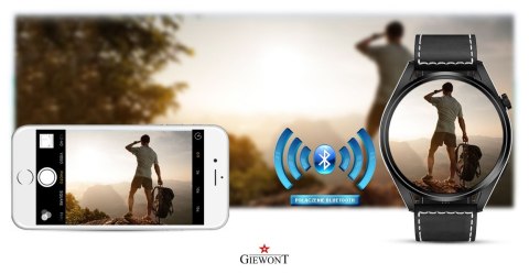 SMARTWATCH GIEWONT VERTEX SMARTCALL GW450-2 CARBON/CARBON LEATHER SMARTWATCH GIEWONT VERTEX SMARTCALL GW450-2 CARBON/CARBON LEATHER
