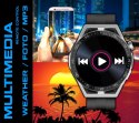 SMARTWATCH RUBICON RNCE88-1 CZARNY- CZARNY PASEK SILIKONOWY + CZARNY PASEK SKÓRZANY